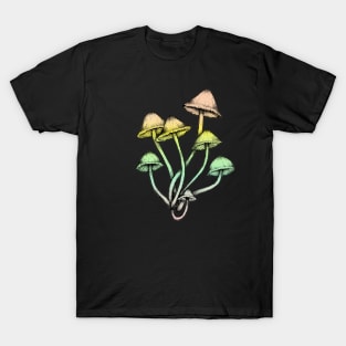 Tall Mushrooms || Rainbow Design T-Shirt